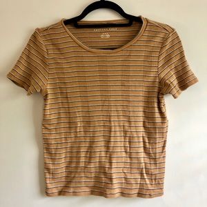 American Eagle Vintage Yellow Stripped Tee